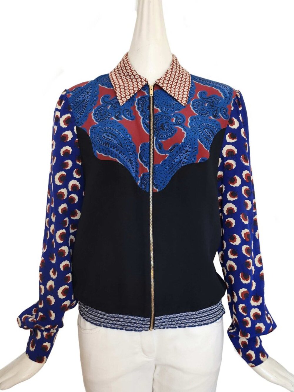 STELLA MCCARTNEY SILK MULTI PRINT JACKET (40)